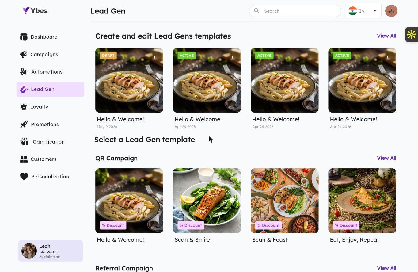 winbak Lead Gen — QR campaign templates for collecting walk-in customer details